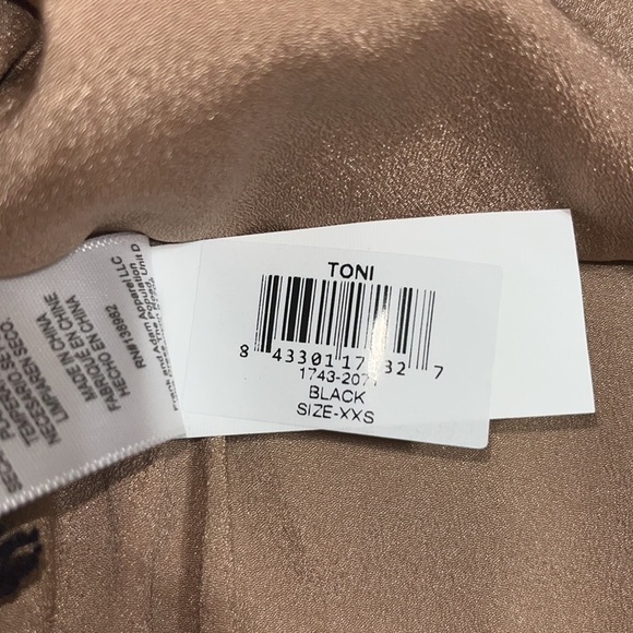 Dress the Population Toni Angel Sleeve Sheath Sheer Overlay Bodycon Black‎ XXS - Picture 10 of 10